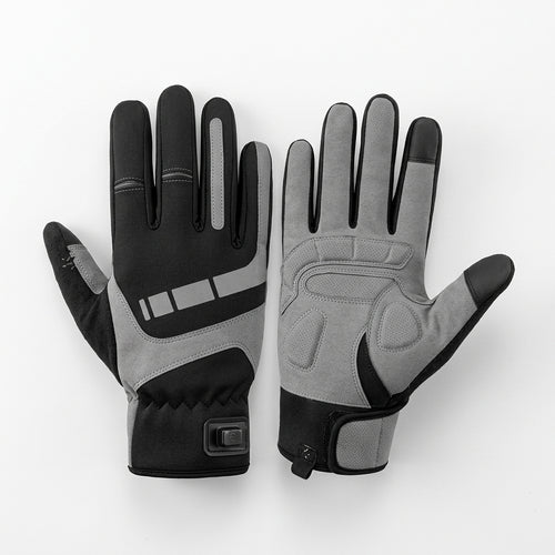 Electric Heated Cycling Gloves | Windproof Winter Bicycle Riding Gloves with Full-Digit Warmth & Anti-Slip Bar Grip