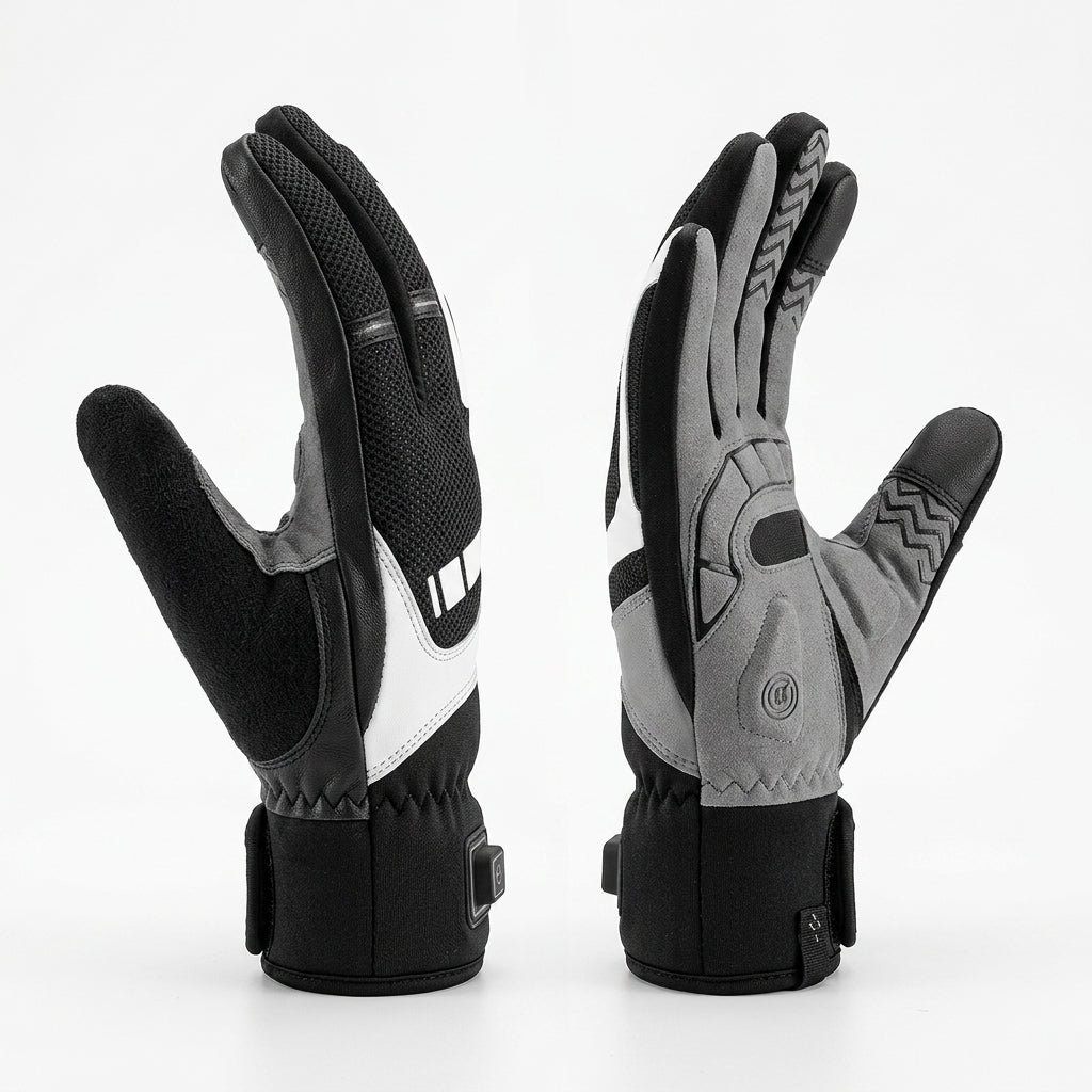 Electric Heated Cycling Gloves | Windproof Winter Bicycle Riding Gloves with Full-Digit Warmth & Anti-Slip Bar Grip