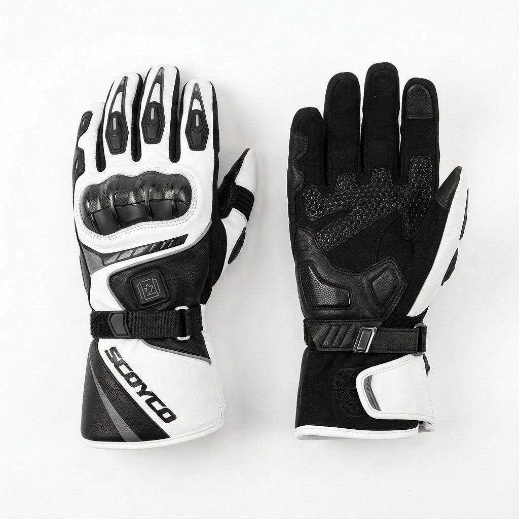 Heated Motorcycle Riding Gloves | Waterproof Winter Biker Gloves with 3-Level Smart Heat & Full Impact Protection