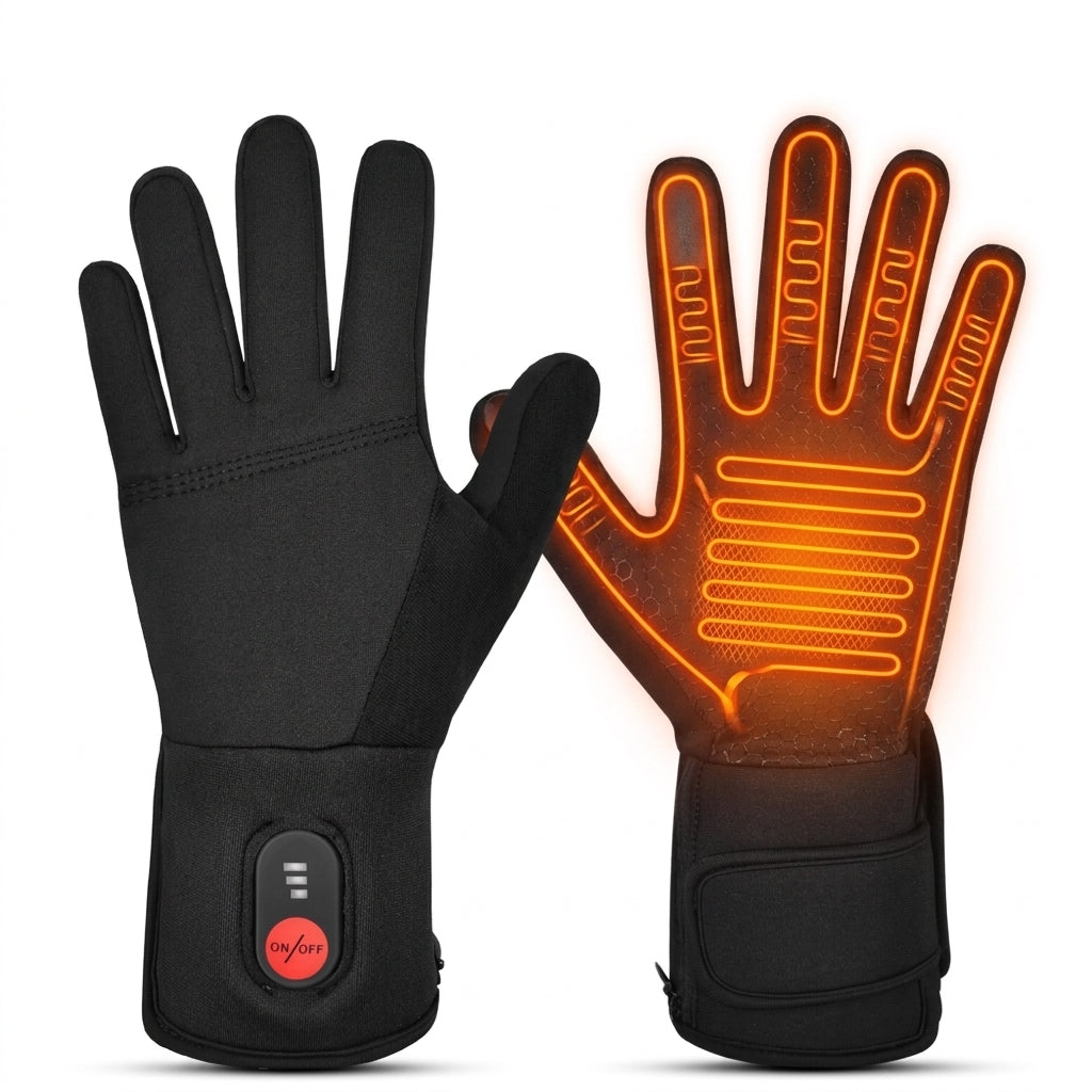 Rechargeable Electric Heated Cycling Gloves | Battery-Powered Waterproof Thermal Riding & Ski Gloves