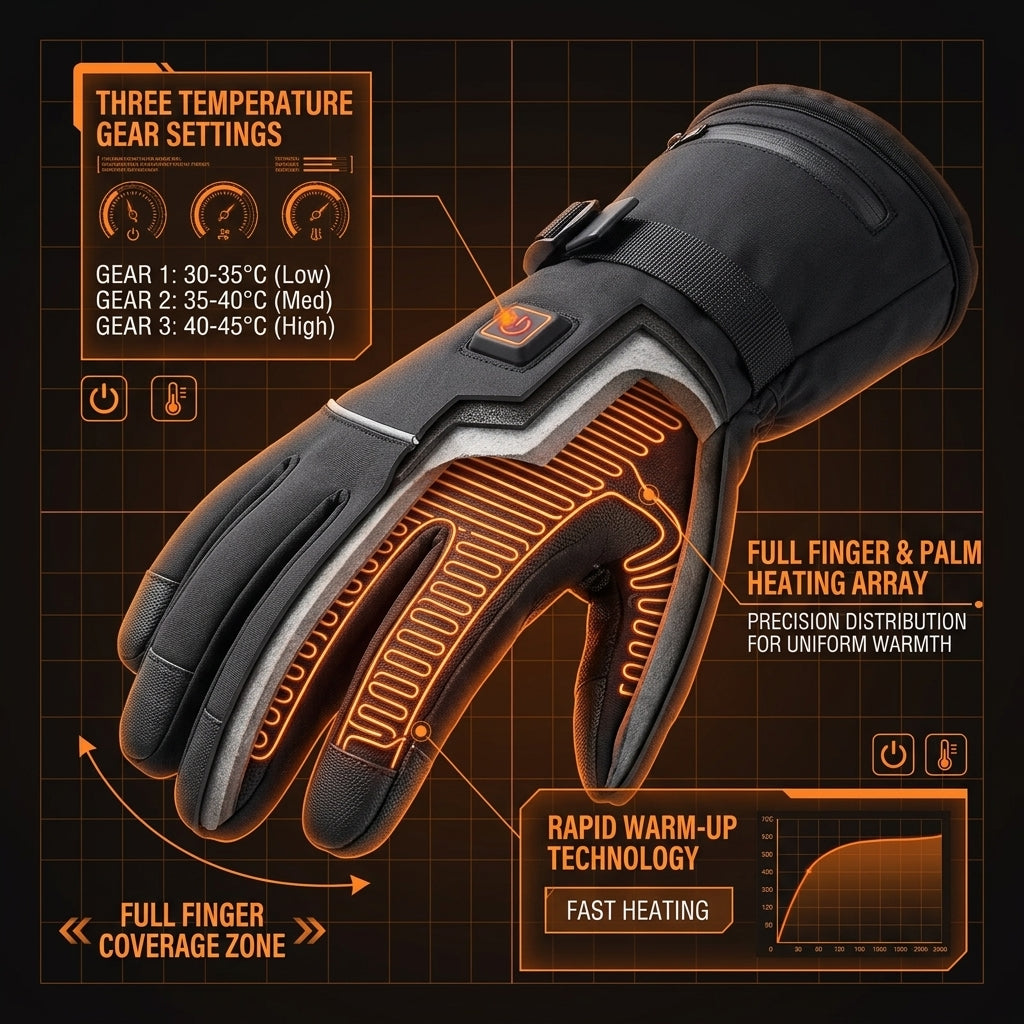 Heated Gloves With Rechargeable Battery Electric Waterproof