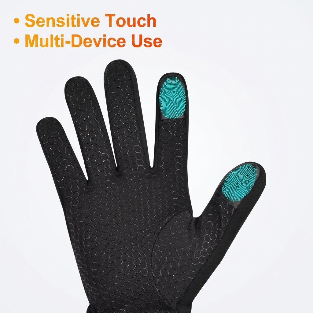 Rechargeable Electric Heated Cycling Gloves | Battery-Powered Waterproof Thermal Riding & Ski Gloves