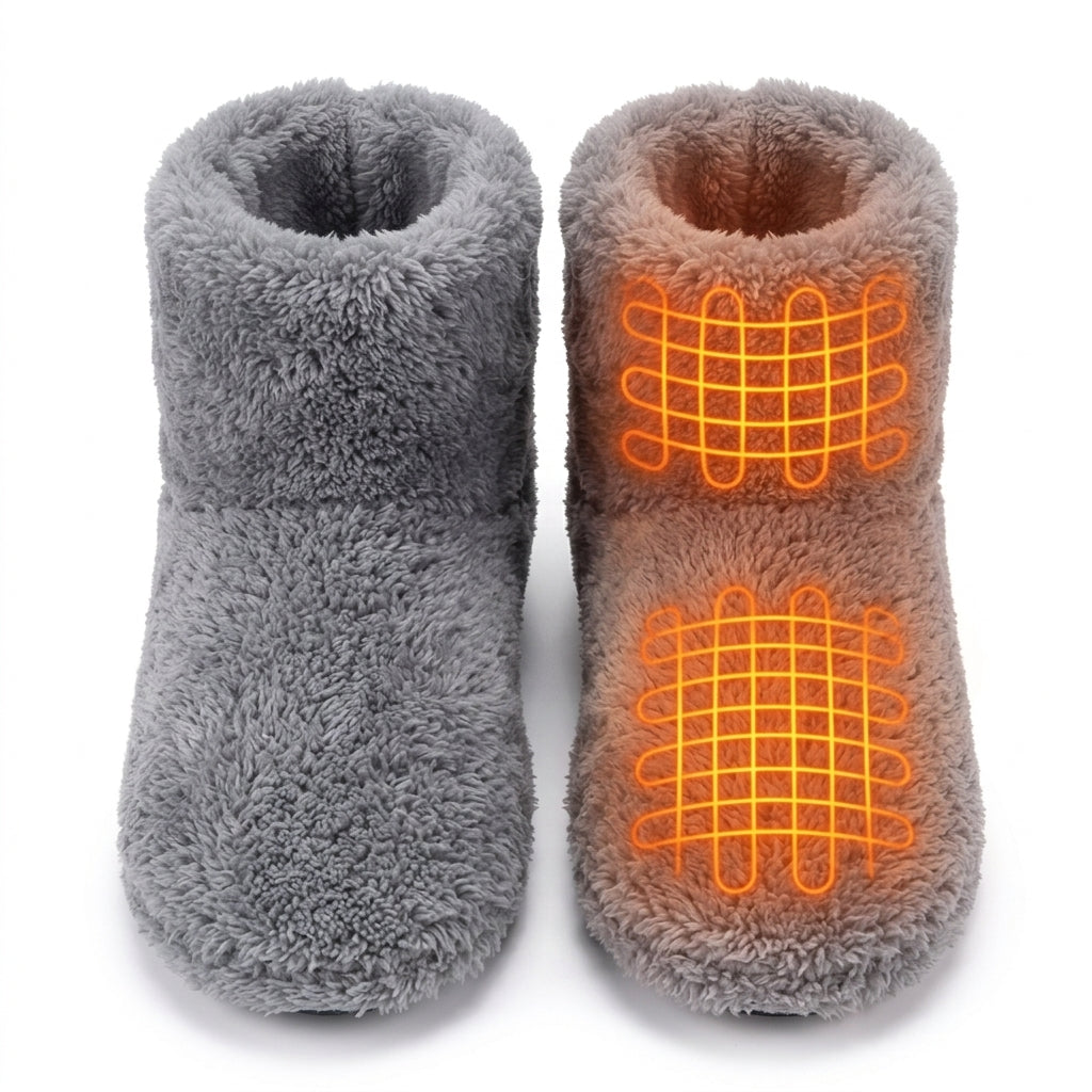 Heated Bootie Slippers USB Electric Plush Fleece