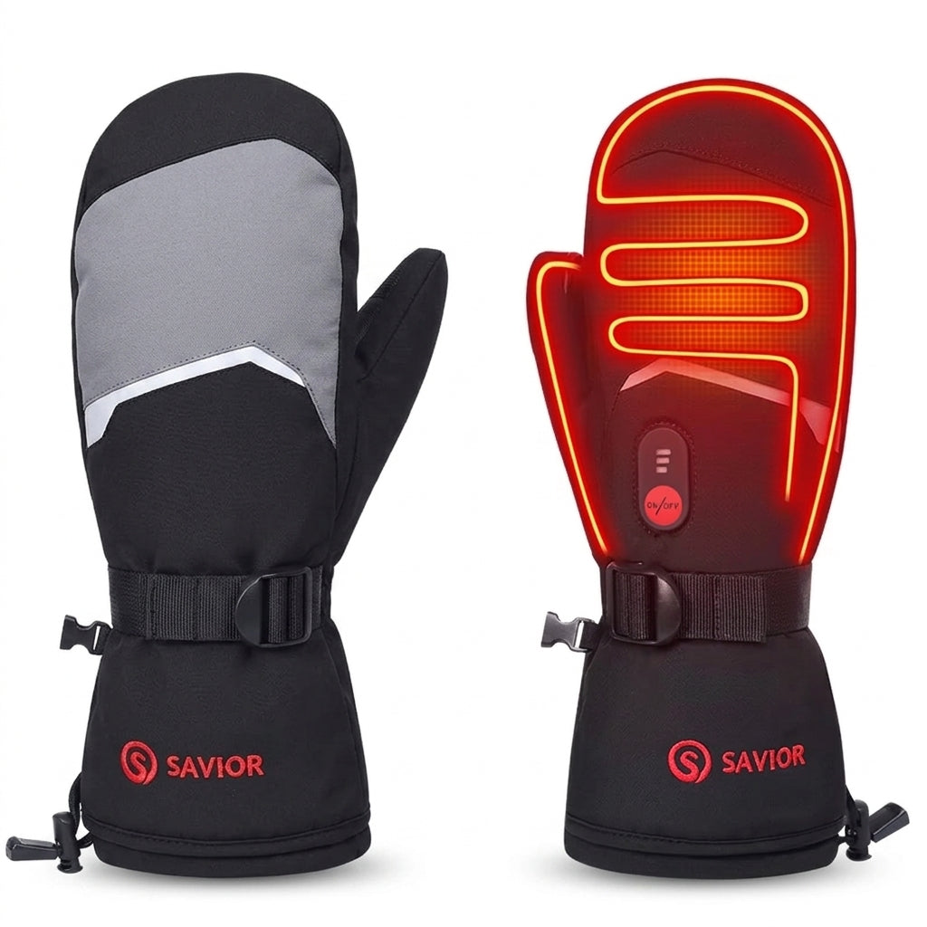 Men's Heavy-Duty Electric Heated Gloves | 3-Level Rechargeable Waterproof Winter & Ski Gloves