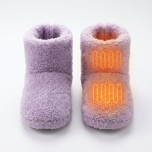 Heated Bootie Slippers USB Electric Plush Fleece