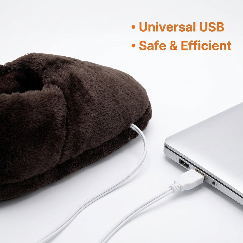 USB Electric Heated Slippers | Ultra-Plush Thermal Foot Warmer